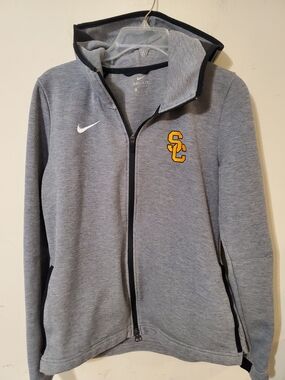 Nike USC Trojans collegiate Dri-FIT full-zip hoodie Gray Sz M
